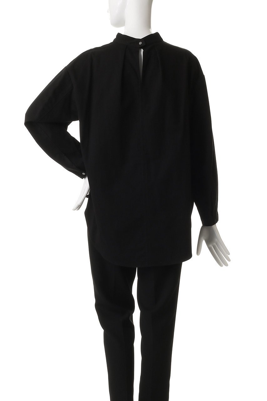 【プレインピープル/PLAIN PEOPLE】の綿麻高密度ツイルタック入りフレアブラウス 人気、トレンドファッション・服の通販 founy(ファニー) 　ファッション　Fashion　レディースファッション　Fashion for Women　トップス・カットソー　Cut & Sew Tops　シャツ・ブラウス・オフィスカジュアル　Elegant Blouses & Button-Ups　シンプル　Simple, Minimal　ジャケット　Jacket, Outerwear　スタンド　Stand Collar, Upright Stand　スリット　Slit, Slit Detail　スリーブ　Sleeve, Long Sleeve / Short Sleeve　フレア　Flare, Flared　リネン　Linen, Linen Fabric　ロング　Long, Long-Length　新作・新入荷　New Arrivals / New In　other-4|ID: prp329100004676037 ipo3291000000033787718