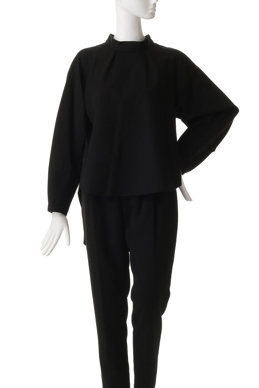 【プレインピープル/PLAIN PEOPLE】の綿麻高密度ツイルタック入りフレアブラウス 人気、トレンドファッション・服の通販 founy(ファニー) 　ファッション　Fashion　レディースファッション　Fashion for Women　トップス・カットソー　Cut & Sew Tops　シャツ・ブラウス・オフィスカジュアル　Elegant Blouses & Button-Ups　シンプル　Simple, Minimal　ジャケット　Jacket, Outerwear　スタンド　Stand Collar, Upright Stand　スリット　Slit, Slit Detail　スリーブ　Sleeve, Long Sleeve / Short Sleeve　フレア　Flare, Flared　リネン　Linen, Linen Fabric　ロング　Long, Long-Length　再入荷　Restock / Back in Stock　other-2|ID: prp329100004676037 ipo3291000000035298581