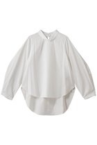 【プレインピープル/PLAIN PEOPLE】の綿麻高密度ツイルタック入りフレアブラウス オフホワイト|ID:prp329100004676037