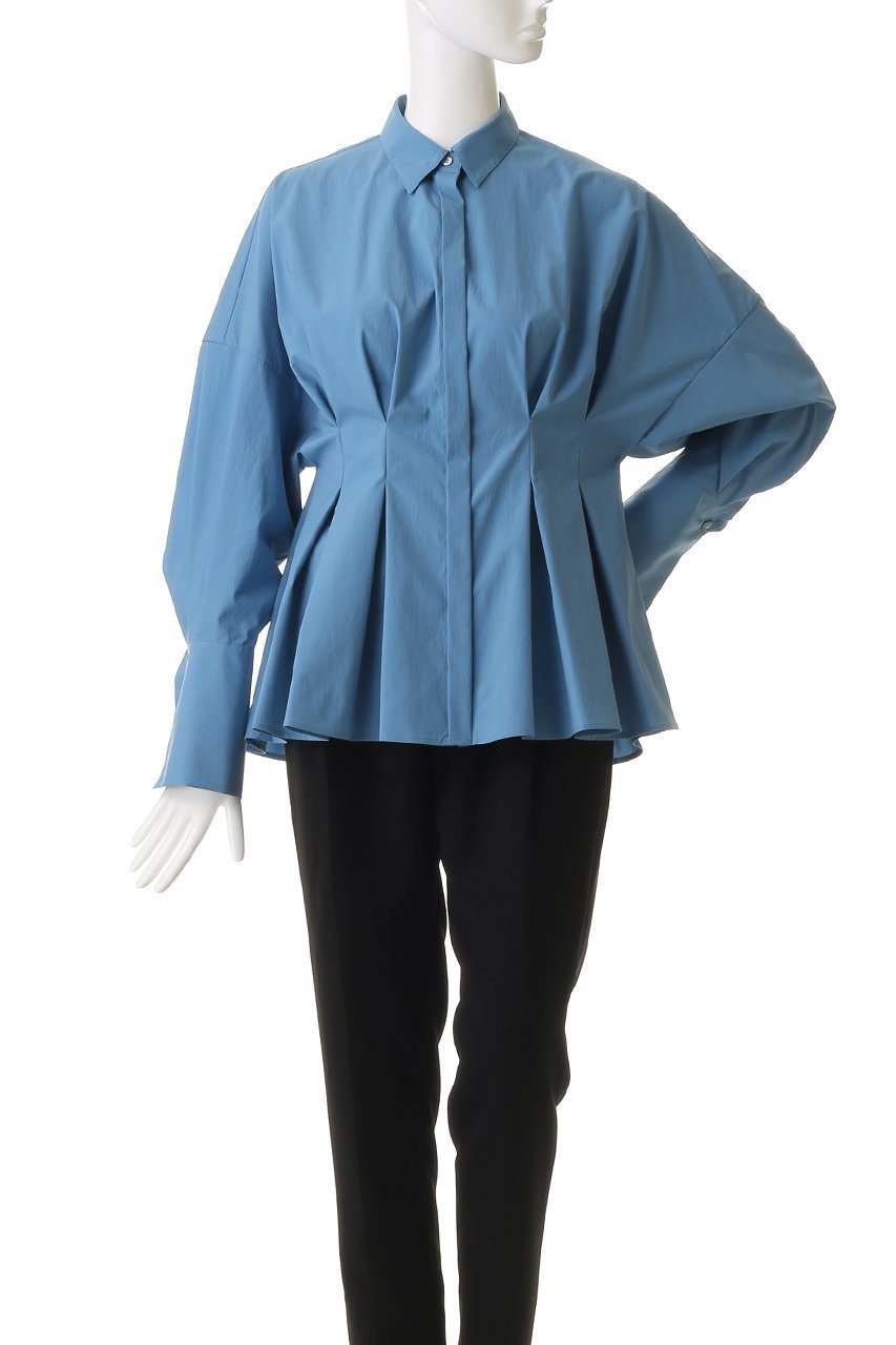 【アルアバイル/allureville】のフレアカフスタックブラウス 人気、トレンドファッション・服の通販 founy(ファニー) 　ファッション　Fashion　レディースファッション　Fashion for Women　トップス・カットソー　Cut & Sew Tops　シャツ・ブラウス・オフィスカジュアル　Elegant Blouses & Button-Ups　エレガント 上品　Elegant　カフス　Cuff Design　クラシック　Classic, Timeless Style　スリーブ　Sleeve, Long Sleeve / Short Sleeve　タイプライター　Typewriter Fabric, Crisp Cotton　ダブル　Double, Double-Breasted　デニム　Denim, Jeans Material　ドレス　Dress, One-Piece　ロング　Long, Long-Length　other-2|ID: prp329100004676047 ipo3291000000035298590