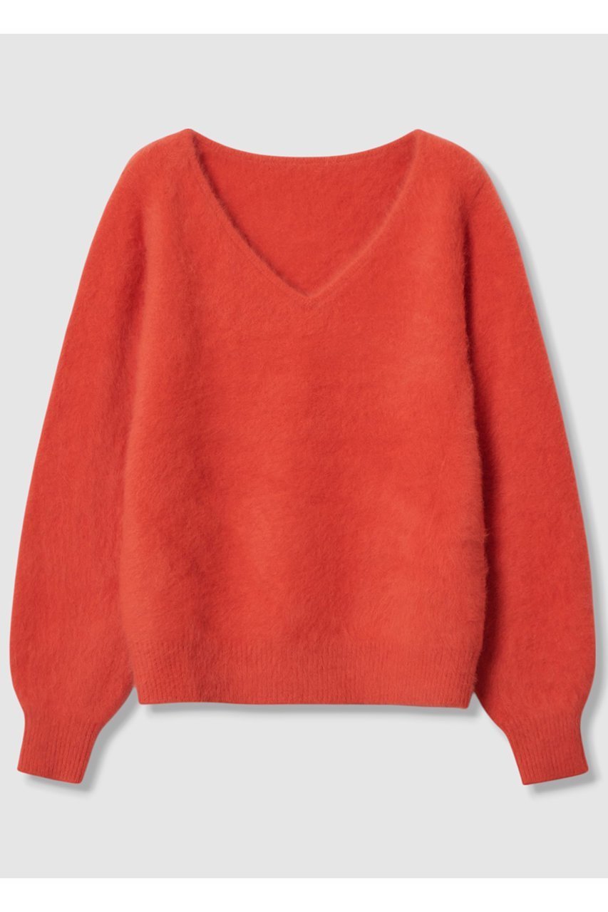 【アルアバイル/allureville】のカシミヤブレンドファー加工Vプルオーバー インテリア・キッズ・メンズ・レディースファッション・服の通販 founy(ファニー) 　ファッション　Fashion　レディースファッション　Fashion for Women　トップス・カットソー　Cut & Sew Tops　ニット　Knit Tops & Sweaters　カジュアルプルオーバー・ニットトップス　Pullovers & Knit Tops / Casual Pullovers　おすすめ　Recommended / Our Picks　フォックス　Fox, Fox Fur　プリーツ　Pleats, Pleated　ボトム　Bottoms, Lower Wear　リュクス　Luxury, Elegant, High-End, Chic　冬　Winter / This Winter　新作・新入荷　New Arrivals / New In　オレンジ|ID: prp329100004676048 ipo3291000000033787802