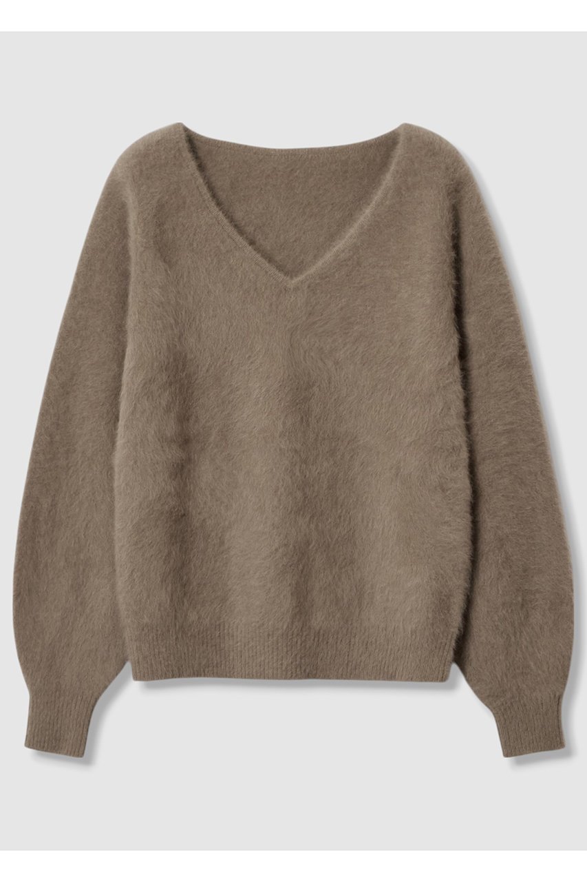 【アルアバイル/allureville】のカシミヤブレンドファー加工Vプルオーバー インテリア・キッズ・メンズ・レディースファッション・服の通販 founy(ファニー) 　ファッション　Fashion　レディースファッション　Fashion for Women　トップス・カットソー　Cut & Sew Tops　ニット　Knit Tops & Sweaters　カジュアルプルオーバー・ニットトップス　Pullovers & Knit Tops / Casual Pullovers　おすすめ　Recommended / Our Picks　フォックス　Fox, Fox Fur　プリーツ　Pleats, Pleated　ボトム　Bottoms, Lower Wear　リュクス　Luxury, Elegant, High-End, Chic　冬　Winter / This Winter　新作・新入荷　New Arrivals / New In　モカ|ID: prp329100004676048 ipo3291000000033787803