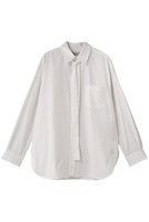 【デパリエ/DEPAREILLE】のコットンラメジャカードボウシャツ 人気、トレンドファッション・服の通販 founy(ファニー) ファッション Fashion レディースファッション Fashion for Women トップス・カットソー Cut & Sew Tops シャツ・ブラウス・オフィスカジュアル Elegant Blouses & Button-Ups スリット Slit, Slit Detail スリーブ Sleeve, Long Sleeve / Short Sleeve パーティ Party, Party Style ロング Long, Long-Length 新作・新入荷 New Arrivals / New In |ID:prp329100004676060