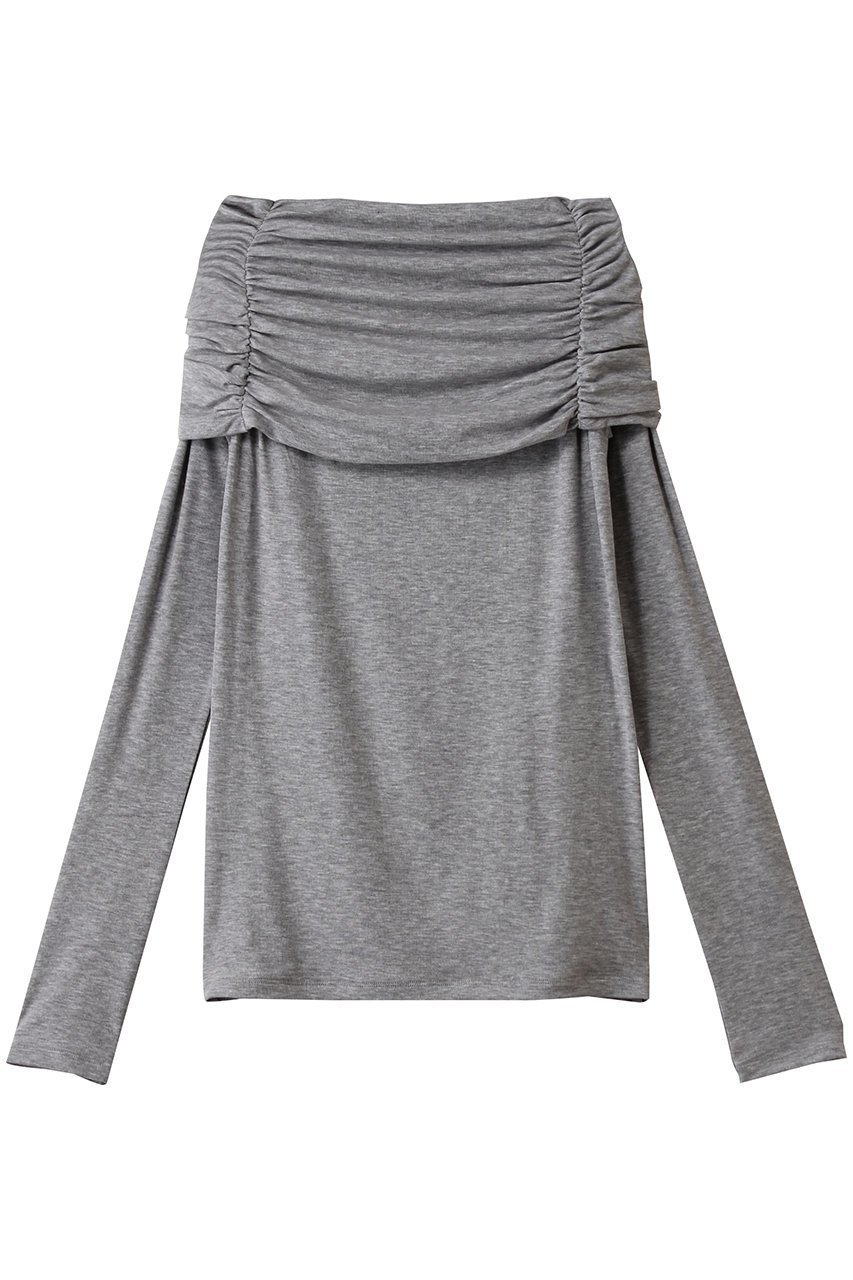 【デパリエ/DEPAREILLE】のリヨセルベアオフショルダートップ インテリア・キッズ・メンズ・レディースファッション・服の通販 founy(ファニー) 　ファッション　Fashion　レディースファッション　Fashion for Women　トップス・カットソー　Cut & Sew Tops　シャツ・ブラウス・オフィスカジュアル　Elegant Blouses & Button-Ups　ロングTシャツ・Tシャツ　Longline T-Shirts & Tees　カットソー・ベーシックTシャツ　Cut-and-Sewn Tops / Stretch Tees & Basics　なめらか　Smooth, Silky Texture　スリーブ　Sleeve, Long Sleeve / Short Sleeve　フィット　Fit, Slim Fit　フェミニン　Feminine, Girly　ロング　Long, Long-Length　新作・新入荷　New Arrivals / New In　グレー|ID: prp329100004676062 ipo3291000000033787909