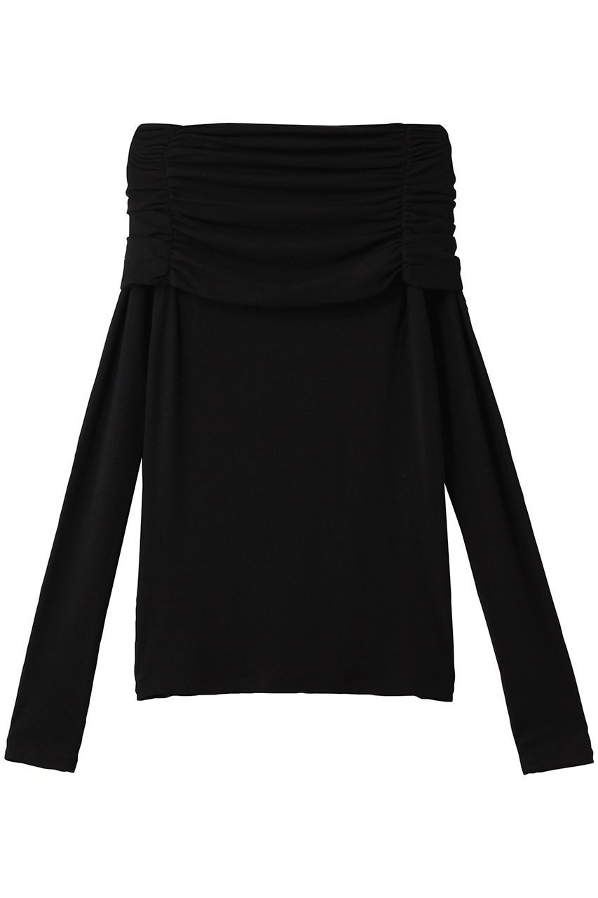 【デパリエ/DEPAREILLE】のリヨセルベアオフショルダートップ インテリア・キッズ・メンズ・レディースファッション・服の通販 founy(ファニー) ファッション Fashion レディースファッション Fashion for Women トップス・カットソー Cut & Sew Tops シャツ・ブラウス・オフィスカジュアル Elegant Blouses & Button-Ups ロングTシャツ・Tシャツ Longline T-Shirts & Tees カットソー・ベーシックTシャツ Cut-and-Sewn Tops / Stretch Tees & Basics なめらか Smooth, Silky Texture スリーブ Sleeve, Long Sleeve / Short Sleeve フィット Fit, Slim Fit フェミニン Feminine, Girly ロング Long, Long-Length ブラック|ID: prp329100004676062 ipo3291000000035380929