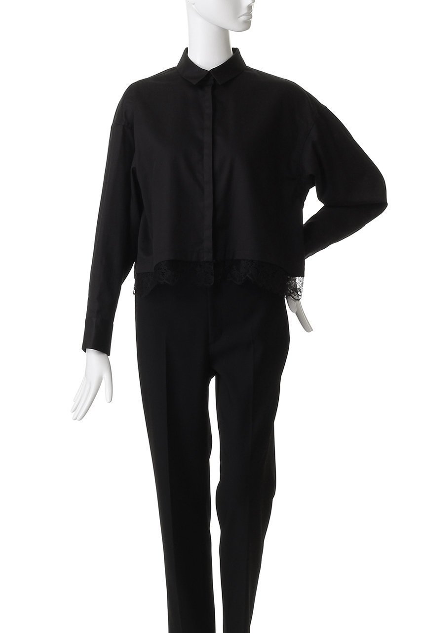 【サードマガジン/THIRD MAGAZINE】の裾レースブラウス 人気、トレンドファッション・服の通販 founy(ファニー) 　ファッション　Fashion　レディースファッション　Fashion for Women　トップス・カットソー　Cut & Sew Tops　シャツ・ブラウス・オフィスカジュアル　Elegant Blouses & Button-Ups　カフス　Cuff Design　スリーブ　Sleeve, Long Sleeve / Short Sleeve　デニム　Denim, Jeans Material　パーティ　Party, Party Style　ベーシック　Basic, Essential　リュクス　Luxury, Elegant, High-End, Chic　レース　Lace, Lace Fabric　ロング　Long, Long-Length　エレガント 上品　Elegant　other-2|ID: prp329100004676064 ipo3291000000035742896