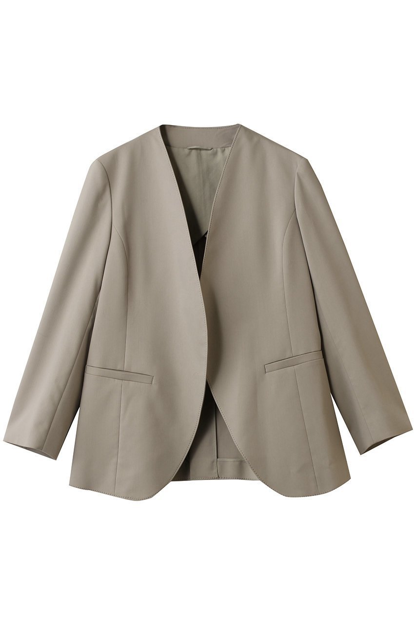 【エステータ/esteta】のライトダブルクロス ジャケット インテリア・キッズ・メンズ・レディースファッション・服の通販 founy(ファニー) 　ファッション　Fashion　レディースファッション　Fashion for Women　アウター　Coat / Outerwear Collection　レディースジャケット・軽アウター　Jackets　おすすめ　Recommended / Our Picks　シンプル　Simple, Minimal　ジャケット　Jacket, Outerwear　ドレープ　Drape, Draping Fabric　ベージュ|ID: prp329100004676065 ipo3291000000035742934