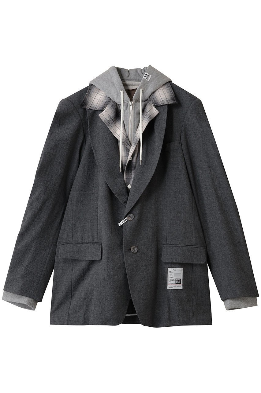 【メゾン ミハラヤスヒロ/Maison MIHARA YASUHIRO / MEN】の【MEN】TRIPLE レイヤード ブレザー インテリア・キッズ・メンズ・レディースファッション・服の通販 founy(ファニー) 　ファッション　Fashion　メンズファッション　Fashion for Men　ジャケット　Jacket, Outerwear　バランス　Balance, Style Balance　新作・新入荷　New Arrivals / New In　グレー|ID: prp329100004676077 ipo3291000000033788029