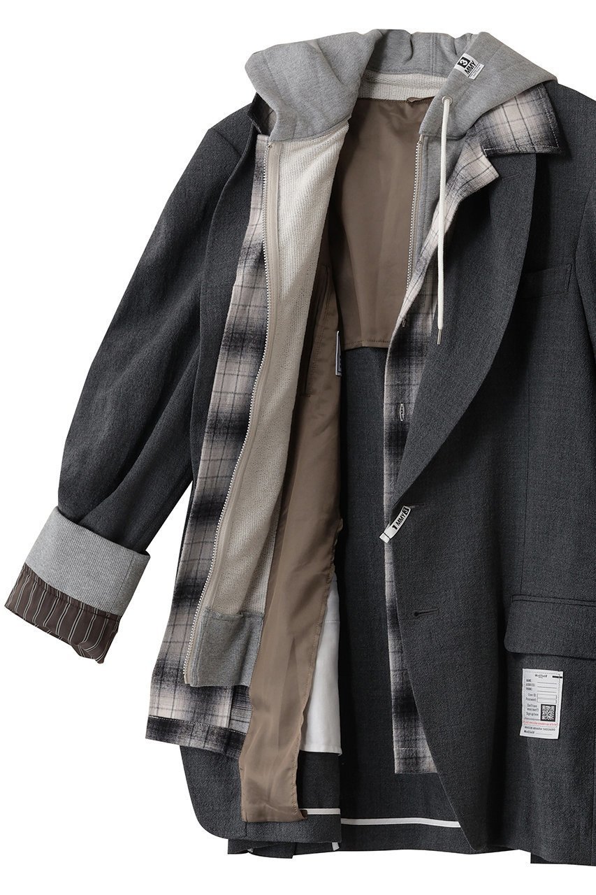 【メゾン ミハラヤスヒロ/Maison MIHARA YASUHIRO / MEN】の【MEN】TRIPLE レイヤード ブレザー 人気、トレンドファッション・服の通販 founy(ファニー) 　ファッション　Fashion　メンズファッション　Fashion for Men　ジャケット　Jacket, Outerwear　バランス　Balance, Style Balance　other-7|ID: prp329100004676077 ipo3291000000035475777