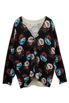 【マルティニーク/martinique】の【l heritage martinique】フラワープリントカーディガン ブラック|ID: prp329100004680115 ipo3291000000036134419