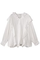 【マノフ/MANOF】のRAFFLE SHIRTS シャツ・ブラウス 人気、トレンドファッション・服の通販 founy(ファニー) ファッション Fashion レディースファッション Fashion for Women トップス・カットソー Cut & Sew Tops シャツ・ブラウス・オフィスカジュアル Elegant Blouses & Button-Ups スリーブ Sleeve, Long Sleeve / Short Sleeve デニム Denim, Jeans Material ドレープ Drape, Draping Fabric フレア Flare, Flared ロング Long, Long-Length エレガント 上品 Elegant |ID:prp329100004680120