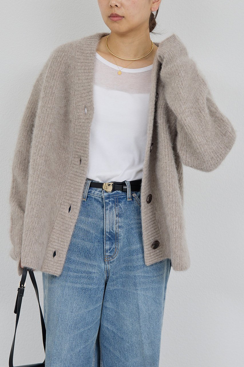 【ガリャルダガランテ/GALLARDAGALANTE】のファーVネックカーディガン インテリア・キッズ・メンズ・レディースファッション・服の通販 founy(ファニー) 　ファッション　Fashion　レディースファッション　Fashion for Women　トップス・カットソー　Cut & Sew Tops　ニット　Knit Tops & Sweaters　カーディガン・羽織り　Layered Style Cardigans　Vネックトップス　V-Neck Tops / V-Cut Neckline Shirts　おすすめ　Recommended / Our Picks　カーディガン　Cardigan, Knitwear　フォックス　Fox, Fox Fur　エレガント 上品　Elegant　モカ|ID: prp329100004680127 ipo3291000000036134453