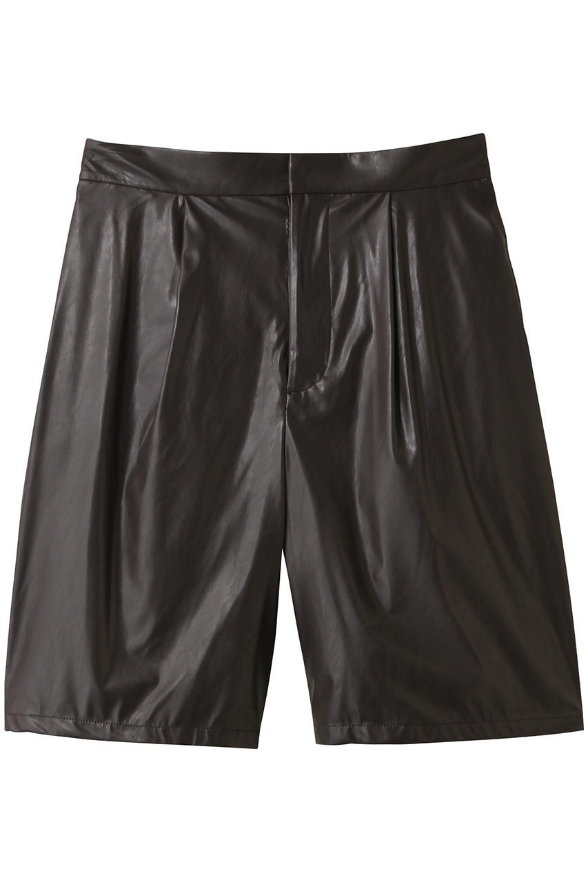 【ミディウミソリッド/MIDIUMISOLID】のsynthetic leather short PT パンツ インテリア・キッズ・メンズ・レディースファッション・服の通販 founy(ファニー) 　ファッション　Fashion　レディースファッション　Fashion for Women　パンツ　Pants & Trousers　ショートパンツ・ハーフパンツ　High-Waisted & Relaxed Shorts　おすすめ　Recommended / Our Picks　クール　Cool, Chic　ショート　Short, Short Length　シンプル　Simple, Minimal　セットアップ　Set-Up, Coordinated Outfit　フェイクレザー　Faux Leather, PU Leather　フェミニン　Feminine, Girly　新作・新入荷　New Arrivals / New In　brown|ID: prp329100004680129 ipo3291000000033806025