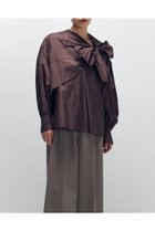 【プルミエ アロンディスモン/1er Arrondissement】のシルクボウタイブラウス 人気、トレンドファッション・服の通販 founy(ファニー) ファッション Fashion レディースファッション Fashion for Women トップス・カットソー Cut & Sew Tops シャツ・ブラウス・オフィスカジュアル Elegant Blouses & Button-Ups オーガンジー Organza Fabric シルク Silk, 100% Silk スリーブ Sleeve, Long Sleeve / Short Sleeve ドレープ Drape, Draping Fabric ボウタイ Bow Tie, Neck Bow ロング Long, Long-Length 新作・新入荷 New Arrivals / New In thumbnail ブラウン|ID: prp329100004680130 ipo3291000000033806032