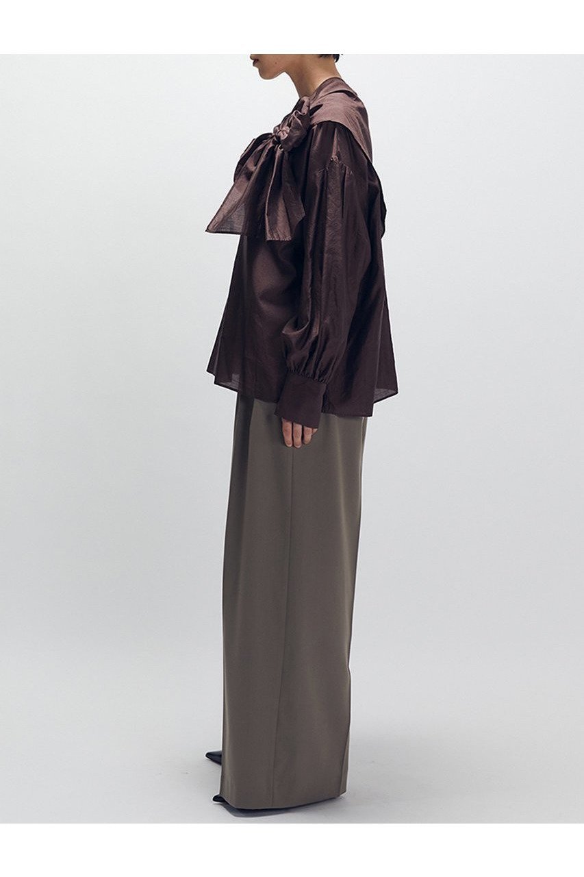 【プルミエ アロンディスモン/1er Arrondissement】のシルクボウタイブラウス 人気、トレンドファッション・服の通販 founy(ファニー) 　ファッション　Fashion　レディースファッション　Fashion for Women　トップス・カットソー　Cut & Sew Tops　シャツ・ブラウス・オフィスカジュアル　Elegant Blouses & Button-Ups　オーガンジー　Organza Fabric　シルク　Silk, 100% Silk　スリーブ　Sleeve, Long Sleeve / Short Sleeve　ドレープ　Drape, Draping Fabric　ボウタイ　Bow Tie, Neck Bow　ロング　Long, Long-Length　新作・新入荷　New Arrivals / New In　other-3|ID: prp329100004680130 ipo3291000000033806034