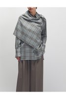 【プルミエ アロンディスモン/1er Arrondissement】のTWチェックスカーフシャツ 人気、トレンドファッション・服の通販 founy(ファニー) ファッション Fashion レディースファッション Fashion for Women トップス・カットソー Cut & Sew Tops シャツ・ブラウス・オフィスカジュアル Elegant Blouses & Button-Ups スカーフ Scarf, Neckwear スリーブ Sleeve, Long Sleeve / Short Sleeve ドレープ Drape, Draping Fabric ループ Loop, Loop Knit ロング Long, Long-Length 別注 Limited Edition, Custom Order 新作・新入荷 New Arrivals / New In 秋 Autumn |ID:prp329100004680131