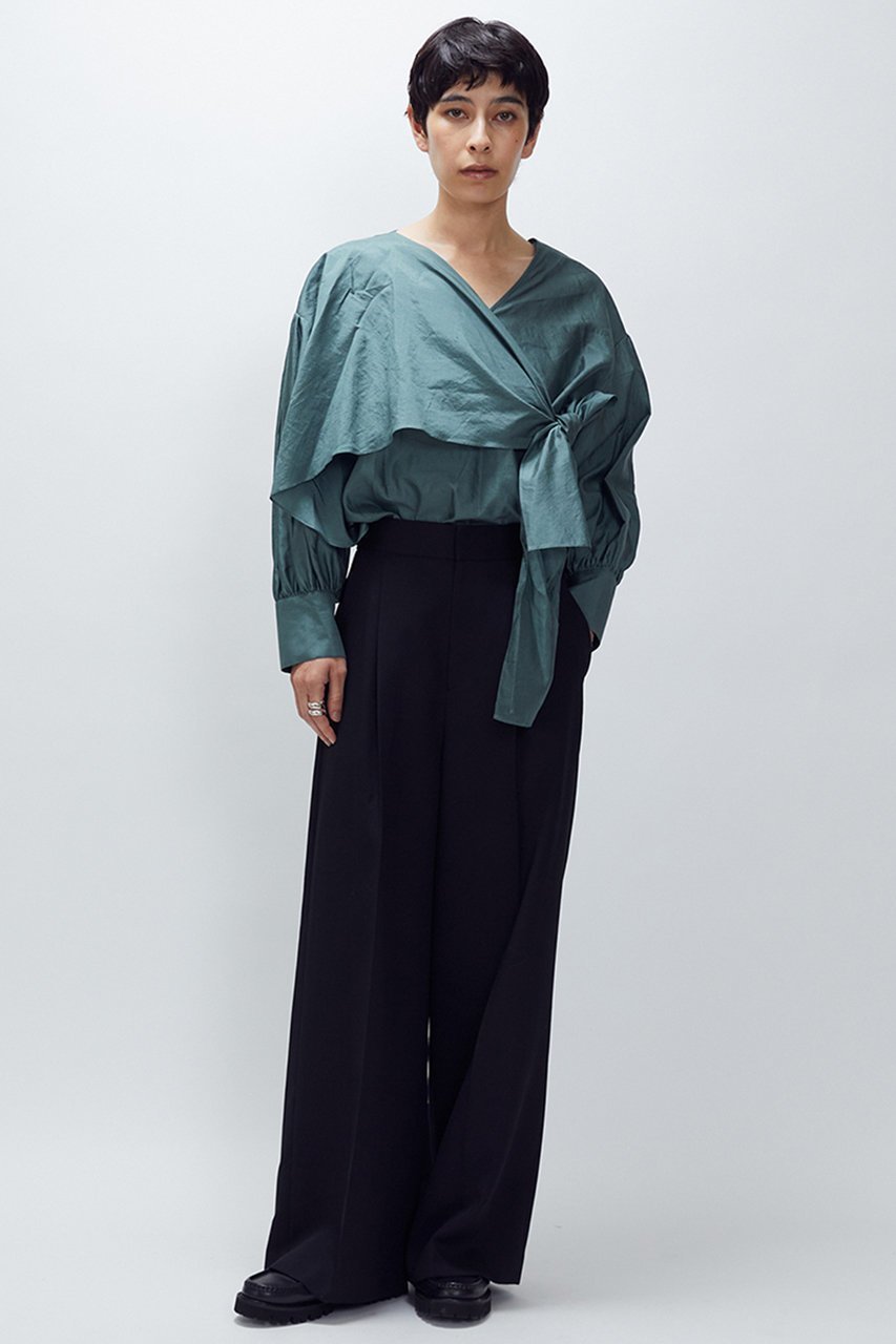 【プルミエ アロンディスモン/1er Arrondissement】のクリアーウールワイドトラウザー 人気、トレンドファッション・服の通販 founy(ファニー) 　ファッション　Fashion　レディースファッション　Fashion for Women　パンツ　Pants & Trousers　スカーフ　Scarf, Neckwear　マニッシュ　Mannish, Boyish　ワイド　Wide, Wide Fit　新作・新入荷　New Arrivals / New In　other-2|ID: prp329100004680133 ipo3291000000033806052