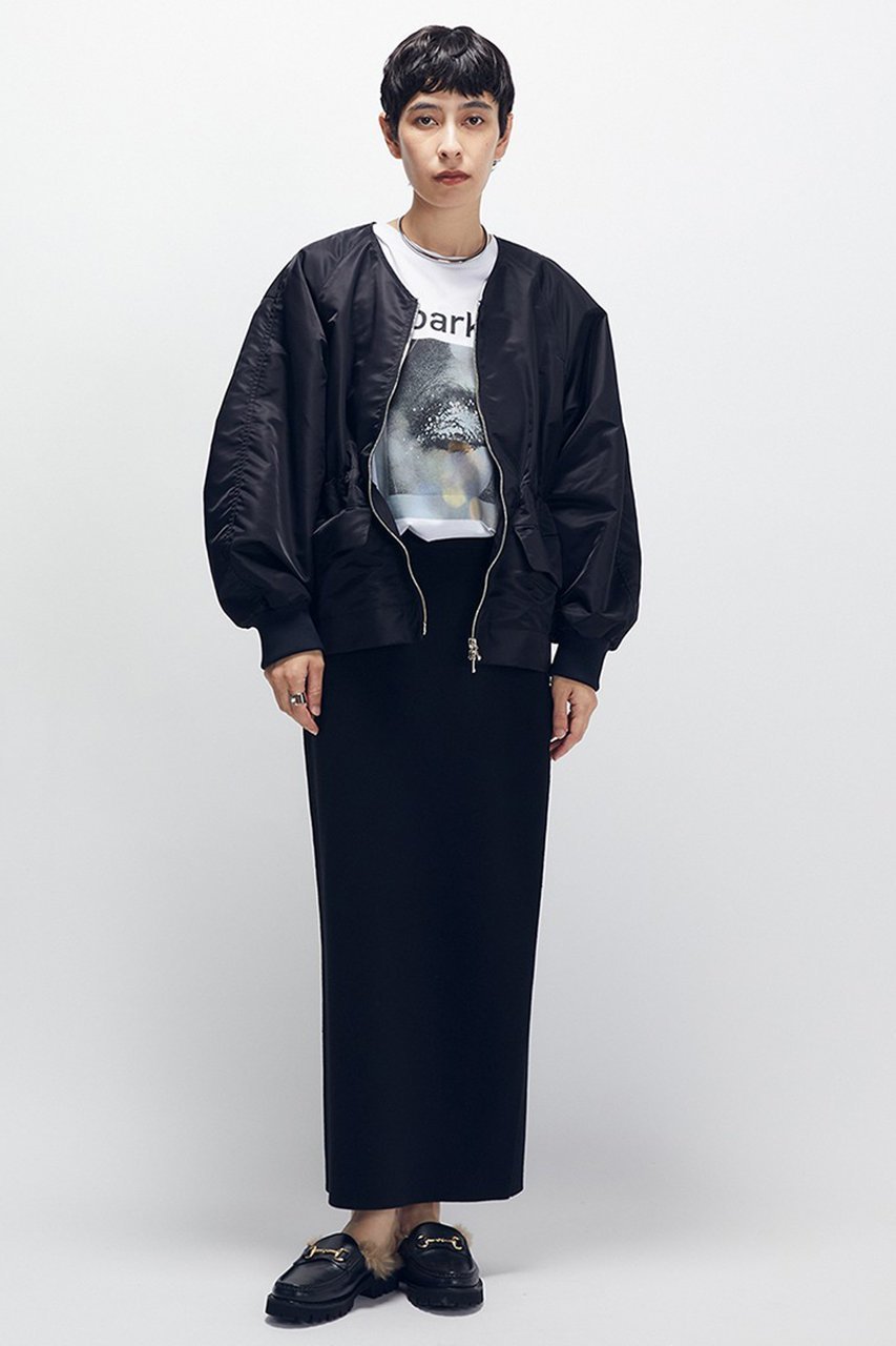 【プルミエ アロンディスモン/1er Arrondissement】のナイロンサテンブルゾン 人気、トレンドファッション・服の通販 founy(ファニー) 　ファッション　Fashion　レディースファッション　Fashion for Women　アウター　Coat / Outerwear Collection　レディースジャケット・軽アウター　Jackets　ブルゾンジャケット・スポーティアウター　Blouson Jackets　サテン　Satin, Glossy Fabric　ジャケット　Jacket, Outerwear　スピンドル　Spindle, Drawcord　フェミニン　Feminine, Girly　フォルム　Silhouette, Form　ブルゾン　Blouson, Bomber Jacket　ミリタリー　Military, Army Style　other-2|ID: prp329100004680135 ipo3291000000036040141