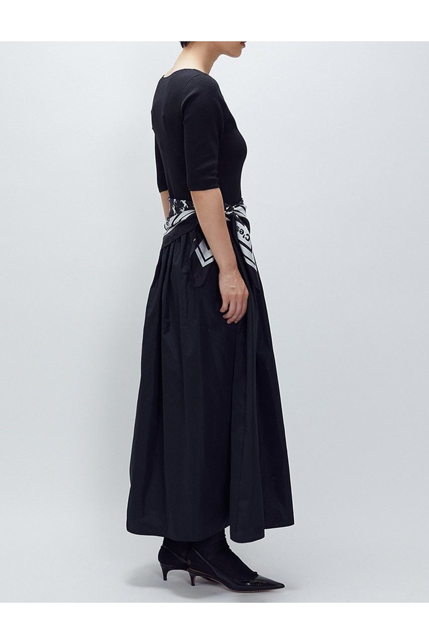 【プルミエ アロンディスモン/1er Arrondissement】のクールウール×タフタドッキングワンピース 人気、トレンドファッション・服の通販 founy(ファニー) 　ファッション　Fashion　レディースファッション　Fashion for Women　ワンピース　Dresses　チュニック　Tunic Tops & Dresses　おすすめ　Recommended / Our Picks　クール　Cool, Chic　ジャケット　Jacket, Outerwear　タフタ　Taffeta, Structured Fabric　チュニック　Tunic, Long Top　ドッキング　Docking, Mixed Material　ブルゾン　Blouson, Bomber Jacket　ロング　Long, Long-Length　エレガント 上品　Elegant　新作・新入荷　New Arrivals / New In　other-4|ID: prp329100004680136 ipo3291000000033806073