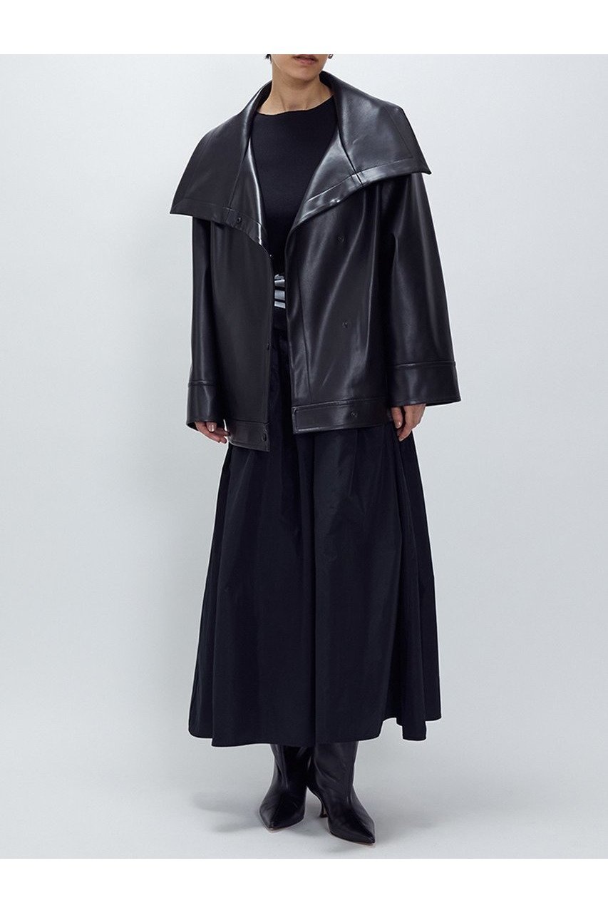 【プルミエ アロンディスモン/1er Arrondissement】のクールウール×タフタドッキングワンピース 人気、トレンドファッション・服の通販 founy(ファニー) 　ファッション　Fashion　レディースファッション　Fashion for Women　ワンピース　Dresses　チュニック　Tunic Tops & Dresses　おすすめ　Recommended / Our Picks　クール　Cool, Chic　ジャケット　Jacket, Outerwear　タフタ　Taffeta, Structured Fabric　チュニック　Tunic, Long Top　ドッキング　Docking, Mixed Material　ブルゾン　Blouson, Bomber Jacket　ロング　Long, Long-Length　エレガント 上品　Elegant　新作・新入荷　New Arrivals / New In　other-6|ID: prp329100004680136 ipo3291000000033806075