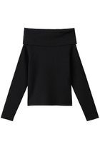 【プルミエ アロンディスモン/1er Arrondissement】のオフショルダープルオーバー 人気、トレンドファッション・服の通販 founy(ファニー) ファッション Fashion レディースファッション Fashion for Women トップス・カットソー Cut & Sew Tops ニット Knit Tops & Sweaters カジュアルプルオーバー・ニットトップス Pullovers & Knit Tops / Casual Pullovers フェミニン Feminine, Girly thumbnail ブラック|ID: prp329100004680137 ipo3291000000035616429