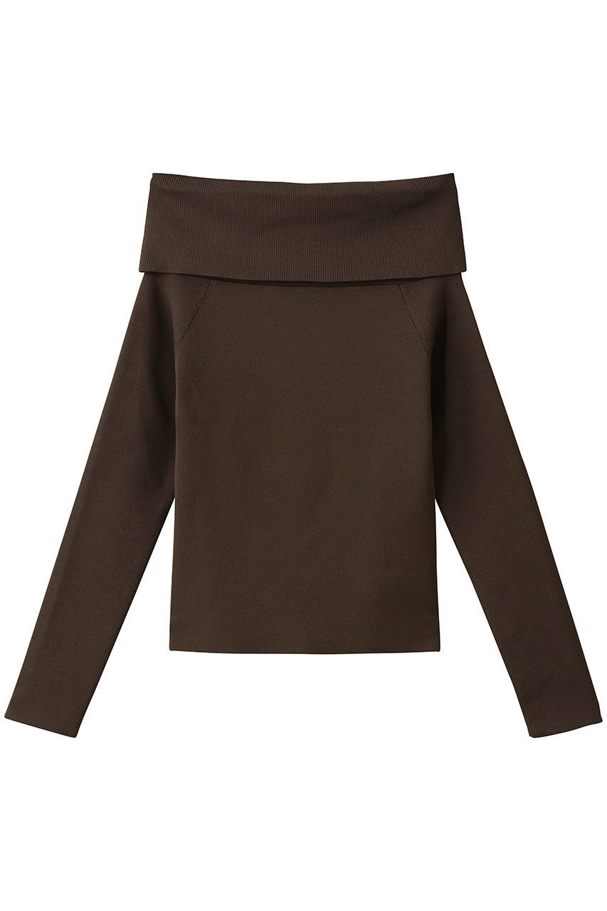 【プルミエ アロンディスモン/1er Arrondissement】のオフショルダープルオーバー インテリア・キッズ・メンズ・レディースファッション・服の通販 founy(ファニー) 　ファッション　Fashion　レディースファッション　Fashion for Women　トップス・カットソー　Cut & Sew Tops　ニット　Knit Tops & Sweaters　カジュアルプルオーバー・ニットトップス　Pullovers & Knit Tops / Casual Pullovers　フェミニン　Feminine, Girly　モカ|ID: prp329100004680137 ipo3291000000035616431