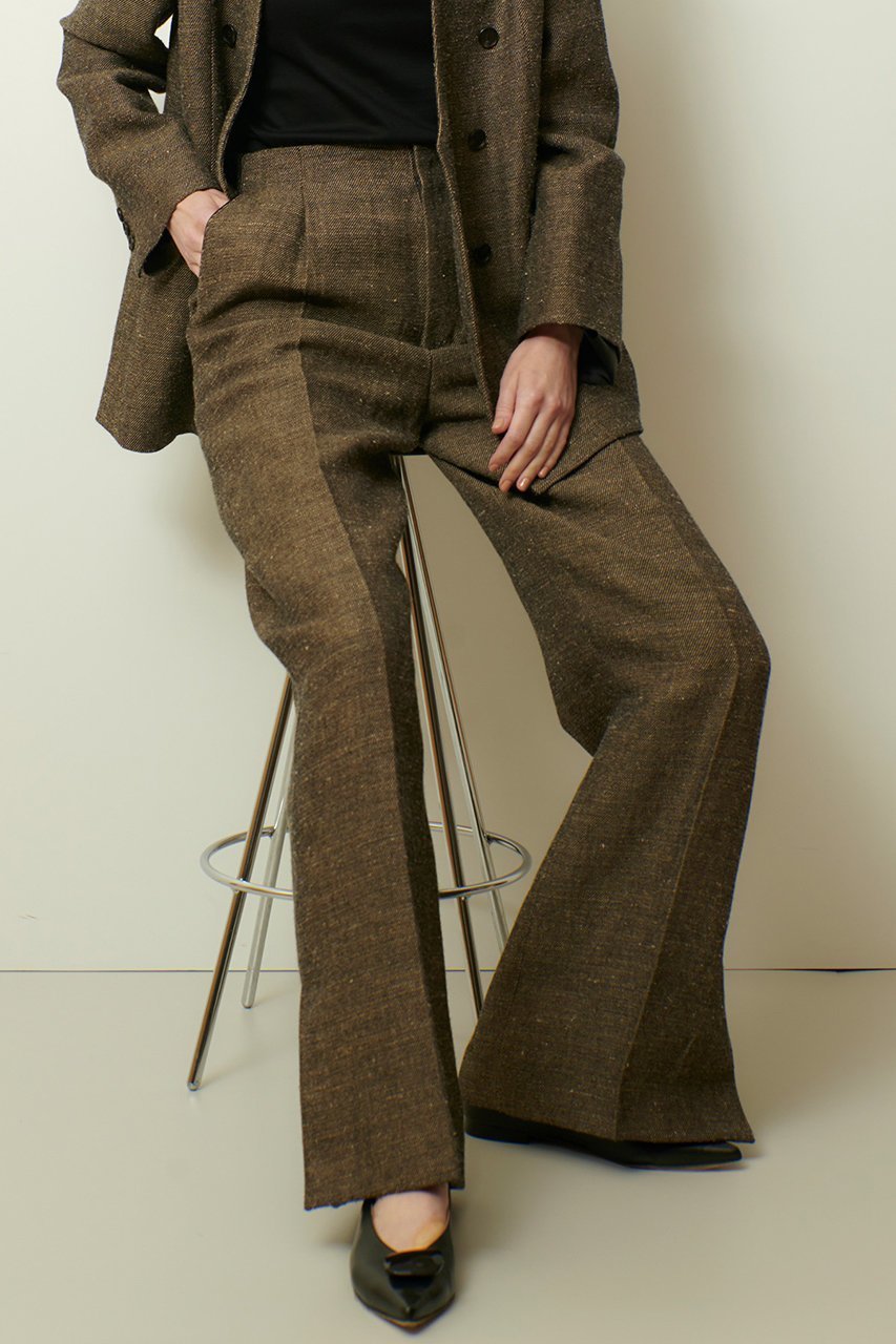 【アルアバイル/allureville】のヘンプウールスリットパンツ 人気、トレンドファッション・服の通販 founy(ファニー) 　ファッション　Fashion　レディースファッション　Fashion for Women　パンツ　Pants & Trousers　イタリア　Italy　シンプル　Simple, Minimal　ジャケット　Jacket, Outerwear　ストレート　Straight, Straight Cut　セットアップ　Set-Up, Coordinated Outfit　フロント　Front, Front Design　ポケット　Pocket, Pocket Detail　リネン　Linen, Linen Fabric　新作・新入荷　New Arrivals / New In　 other-1|ID: prp329100004680140 ipo3291000000033806104