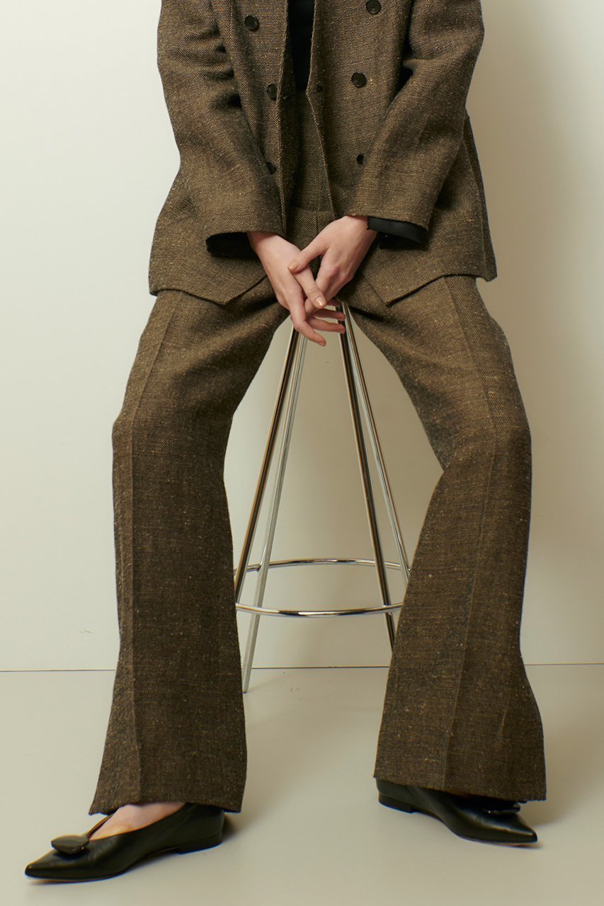 【アルアバイル/allureville】のヘンプウールスリットパンツ 人気、トレンドファッション・服の通販 founy(ファニー) 　ファッション　Fashion　レディースファッション　Fashion for Women　パンツ　Pants & Trousers　イタリア　Italy　シンプル　Simple, Minimal　ジャケット　Jacket, Outerwear　ストレート　Straight, Straight Cut　セットアップ　Set-Up, Coordinated Outfit　フロント　Front, Front Design　ポケット　Pocket, Pocket Detail　リネン　Linen, Linen Fabric　新作・新入荷　New Arrivals / New In　other-2|ID: prp329100004680140 ipo3291000000033806109