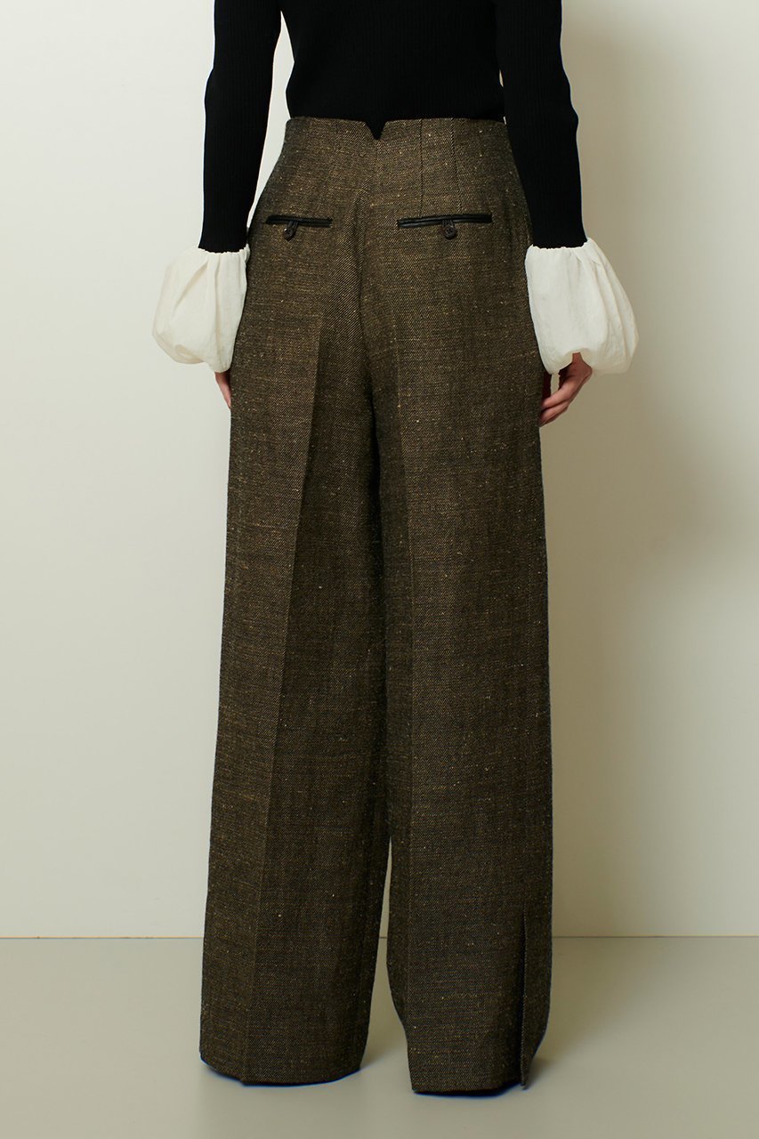 【アルアバイル/allureville】のリネンウールストレートパンツ 人気、トレンドファッション・服の通販 founy(ファニー) 　ファッション　Fashion　レディースファッション　Fashion for Women　パンツ　Pants & Trousers　イタリア　Italy　シンプル　Simple, Minimal　ジャケット　Jacket, Outerwear　ストレート　Straight, Straight Cut　セットアップ　Set-Up, Coordinated Outfit　フロント　Front, Front Design　ポケット　Pocket, Pocket Detail　リネン　Linen, Linen Fabric　other-2|ID: prp329100004680140 ipo3291000000035616443