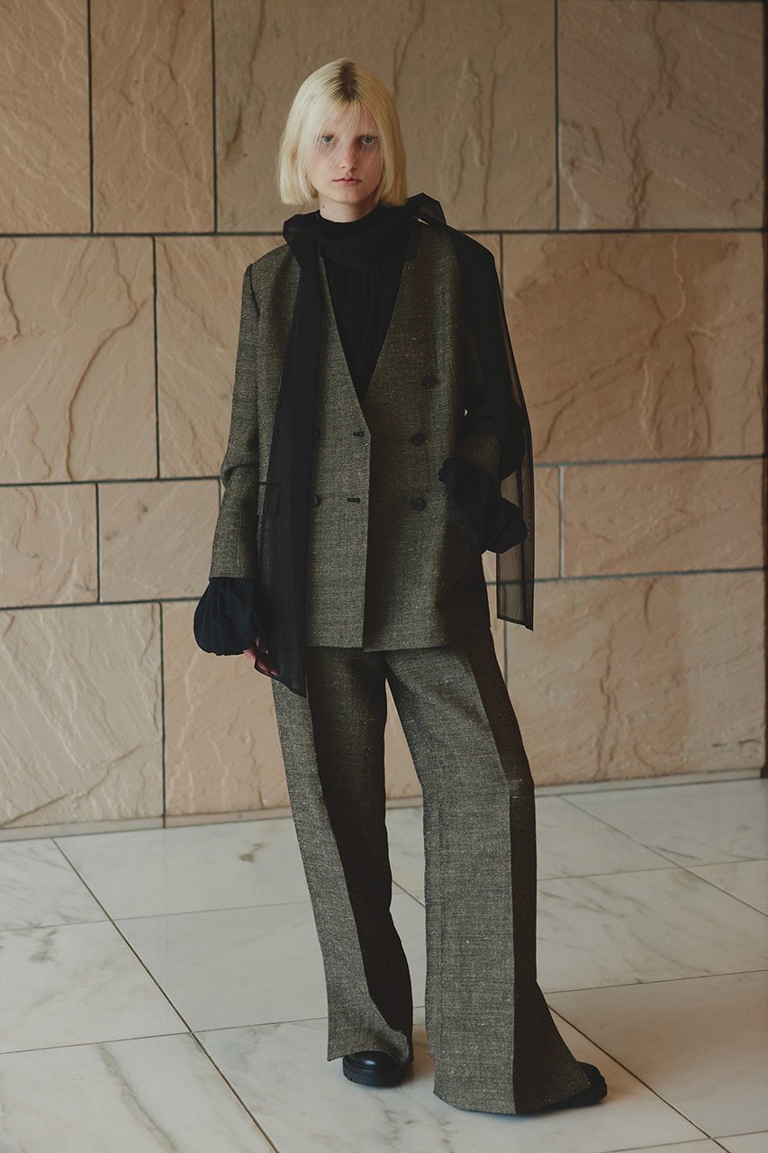 【アルアバイル/allureville】のツイーディーダブルブレストジャケット 人気、トレンドファッション・服の通販 founy(ファニー) 　ファッション　Fashion　レディースファッション　Fashion for Women　アウター　Coat / Outerwear Collection　レディースジャケット・軽アウター　Jackets　おすすめ　Recommended / Our Picks　イタリア　Italy　シンプル　Simple, Minimal　ジャケット　Jacket, Outerwear　ストレート　Straight, Straight Cut　セットアップ　Set-Up, Coordinated Outfit　ポケット　Pocket, Pocket Detail　マニッシュ　Mannish, Boyish　リネン　Linen, Linen Fabric　 other-1|ID: prp329100004680142 ipo3291000000036040146