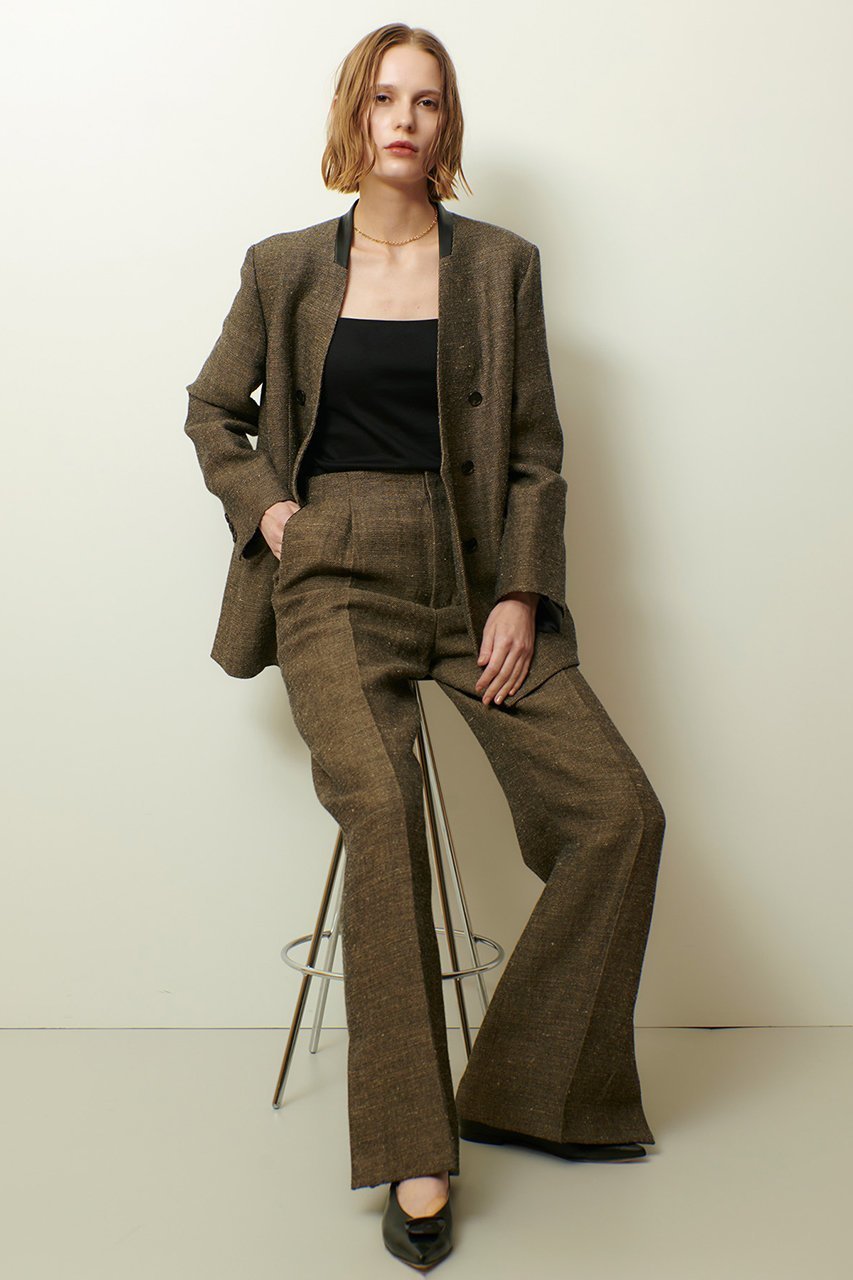 【アルアバイル/allureville】のツイーディーダブルブレストジャケット 人気、トレンドファッション・服の通販 founy(ファニー) 　ファッション　Fashion　レディースファッション　Fashion for Women　アウター　Coat / Outerwear Collection　レディースジャケット・軽アウター　Jackets　おすすめ　Recommended / Our Picks　イタリア　Italy　シンプル　Simple, Minimal　ジャケット　Jacket, Outerwear　ストレート　Straight, Straight Cut　セットアップ　Set-Up, Coordinated Outfit　ポケット　Pocket, Pocket Detail　マニッシュ　Mannish, Boyish　リネン　Linen, Linen Fabric　other-6|ID: prp329100004680142 ipo3291000000036040161