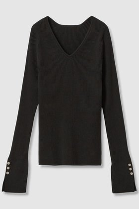 【アルアバイル/allureville】 袖釦Vネックプルオーバー人気、トレンドファッション・服の通販 founy(ファニー) ファッション Fashion レディースファッション Fashion for Women トップス・カットソー Cut & Sew Tops ニット Knit Tops & Sweaters カジュアルプルオーバー・ニットトップス Pullovers & Knit Tops / Casual Pullovers Vネックトップス V-Neck Tops / V-Cut Neckline Shirts カフス Cuff Design シンプル Simple, Minimal スリット Slit, Slit Detail ベーシック Basic, Essential ボトム Bottoms, Lower Wear リブニット Rib Knit, Ribbed Knit 新作・新入荷 New Arrivals / New In |ID:prp329100004680143
