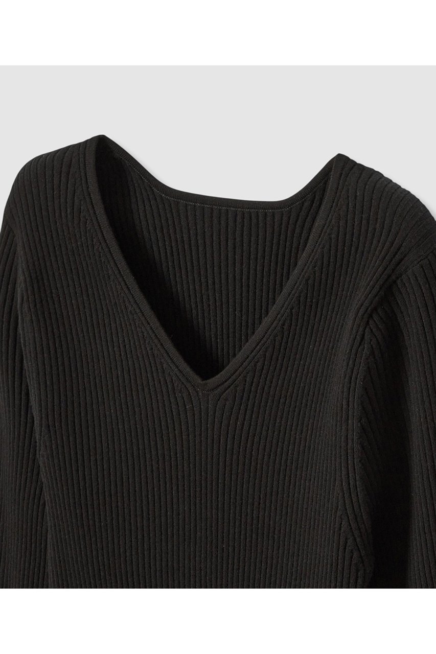 【アルアバイル/allureville】の袖釦Vネックプルオーバー 人気、トレンドファッション・服の通販 founy(ファニー) 　ファッション　Fashion　レディースファッション　Fashion for Women　トップス・カットソー　Cut & Sew Tops　ニット　Knit Tops & Sweaters　カジュアルプルオーバー・ニットトップス　Pullovers & Knit Tops / Casual Pullovers　Vネックトップス　V-Neck Tops / V-Cut Neckline Shirts　カフス　Cuff Design　シンプル　Simple, Minimal　スリット　Slit, Slit Detail　ベーシック　Basic, Essential　ボトム　Bottoms, Lower Wear　リブニット　Rib Knit, Ribbed Knit　新作・新入荷　New Arrivals / New In　other-3|ID: prp329100004680143 ipo3291000000033806130