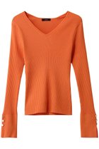 【アルアバイル/allureville】の袖釦Vネックプルオーバー オレンジ|ID: prp329100004680143 ipo3291000000034176612