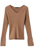 【アルアバイル/allureville】の袖釦Vネックプルオーバー キャメル|ID: prp329100004680143 ipo3291000000034364394