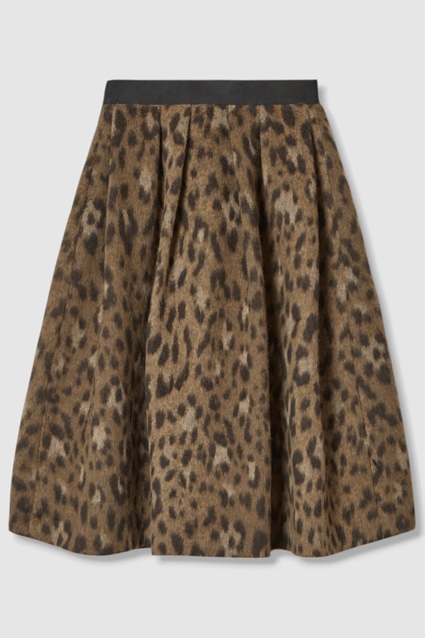 【アルアバイル/allureville】のMILIORレオパードスカート インテリア・キッズ・メンズ・レディースファッション・服の通販 founy(ファニー) 　ファッション　Fashion　レディースファッション　Fashion for Women　スカート　Skirts　イタリア　Italy　グログラン　Grosgrain, Grosgrain Ribbon　デニム　Denim, Jeans Material　トレンド　Trend, Trending Now　フォルム　Silhouette, Form　レオパード　Leopard, Animal Print　今季　This Season, Current Season　ブラウン|ID: prp329100004680145 ipo3291000000035759733
