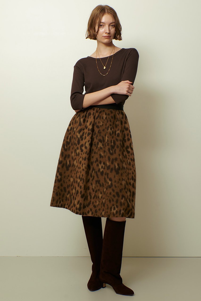 【アルアバイル/allureville】のMILIORレオパードスカート 人気、トレンドファッション・服の通販 founy(ファニー) 　ファッション　Fashion　レディースファッション　Fashion for Women　スカート　Skirts　イタリア　Italy　グログラン　Grosgrain, Grosgrain Ribbon　デニム　Denim, Jeans Material　トレンド　Trend, Trending Now　フォルム　Silhouette, Form　レオパード　Leopard, Animal Print　今季　This Season, Current Season　other-5|ID: prp329100004680145 ipo3291000000035759741