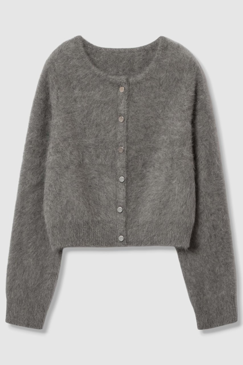 【アルアバイル/allureville】のカシミヤブレンドファー加工カーディガン インテリア・キッズ・メンズ・レディースファッション・服の通販 founy(ファニー) 　ファッション　Fashion　レディースファッション　Fashion for Women　トップス・カットソー　Cut & Sew Tops　ニット　Knit Tops & Sweaters　カーディガン・羽織り　Layered Style Cardigans　カーディガン　Cardigan, Knitwear　コンパクト　Compact, Small Size　フォックス　Fox, Fox Fur　プリーツ　Pleats, Pleated　ボトム　Bottoms, Lower Wear　冬　Winter / This Winter　グレー|ID: prp329100004680148 ipo3291000000035759751