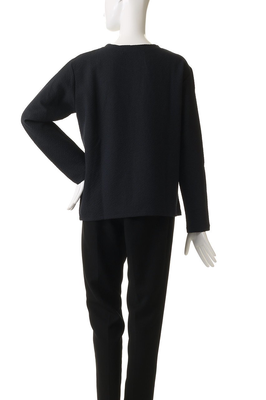 【ミズイロ インド/mizuiro ind】のjacquard crew neck P/O プルオーバー 人気、トレンドファッション・服の通販 founy(ファニー) 　ファッション　Fashion　レディースファッション　Fashion for Women　トップス・カットソー　Cut & Sew Tops　シャツ・ブラウス・オフィスカジュアル　Elegant Blouses & Button-Ups　カジュアルプルオーバー・ニットトップス　Pullovers & Knit Tops / Casual Pullovers　おすすめ　Recommended / Our Picks　カットソー　Cut and Sewn Top　シンプル　Simple, Minimal　ジャカード／ジャガード　Jacquard, Woven Pattern　ストレッチ　Stretch, Stretchy Fabric　スリーブ　Sleeve, Long Sleeve / Short Sleeve　セットアップ　Set-Up, Coordinated Outfit　ロング　Long, Long-Length　新作・新入荷　New Arrivals / New In　other-4|ID: prp329100004680151 ipo3291000000033806198
