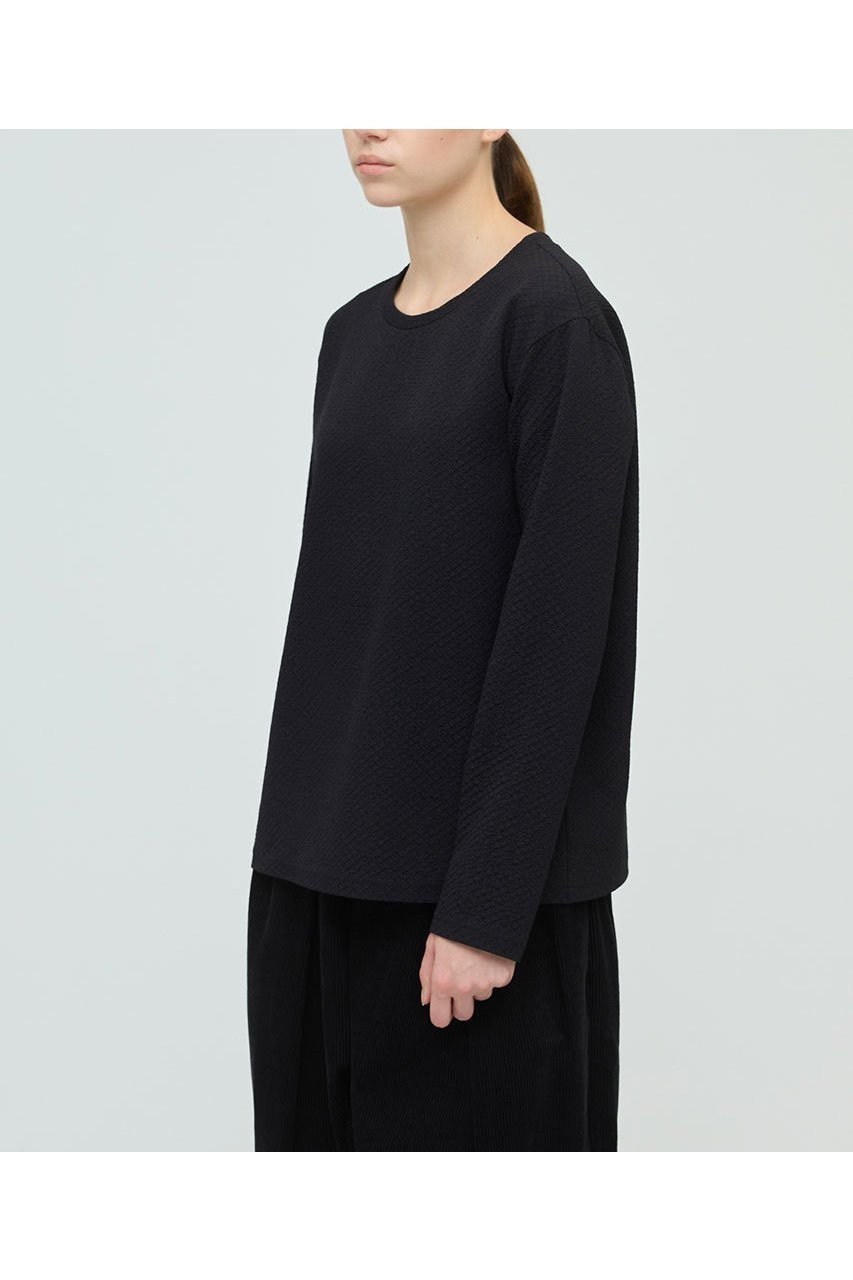 【ミズイロ インド/mizuiro ind】のjacquard crew neck P/O プルオーバー 人気、トレンドファッション・服の通販 founy(ファニー) 　ファッション　Fashion　レディースファッション　Fashion for Women　トップス・カットソー　Cut & Sew Tops　シャツ・ブラウス・オフィスカジュアル　Elegant Blouses & Button-Ups　カジュアルプルオーバー・ニットトップス　Pullovers & Knit Tops / Casual Pullovers　おすすめ　Recommended / Our Picks　カットソー　Cut and Sewn Top　シンプル　Simple, Minimal　ジャカード／ジャガード　Jacquard, Woven Pattern　ストレッチ　Stretch, Stretchy Fabric　スリーブ　Sleeve, Long Sleeve / Short Sleeve　セットアップ　Set-Up, Coordinated Outfit　ロング　Long, Long-Length　新作・新入荷　New Arrivals / New In　other-8|ID: prp329100004680151 ipo3291000000033806205
