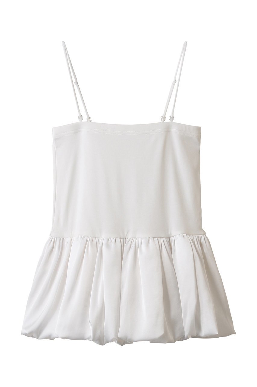 【ミディウミソリッド/MIDIUMISOLID】のbaloon tube top トップ インテリア・キッズ・メンズ・レディースファッション・服の通販 founy(ファニー) 　ファッション　Fashion　レディースファッション　Fashion for Women　トップス・カットソー　Cut & Sew Tops　キャミソール&ノースリーブ　Camisoles & Sleeveless Tops　シャツ・ブラウス・オフィスカジュアル　Elegant Blouses & Button-Ups　キャミソール　Camisole, Spaghetti Strap Top　サテン　Satin, Glossy Fabric　ノースリーブ　Sleeveless, No-Sleeve　バルーン　Balloon, Balloon Silhouette　パーティ　Party, Party Style　フレア　Flare, Flared　ベーシック　Basic, Essential　ペプラム　Peplum, Flared Hem　新作・新入荷　New Arrivals / New In　off white|ID: prp329100004680155 ipo3291000000033806231