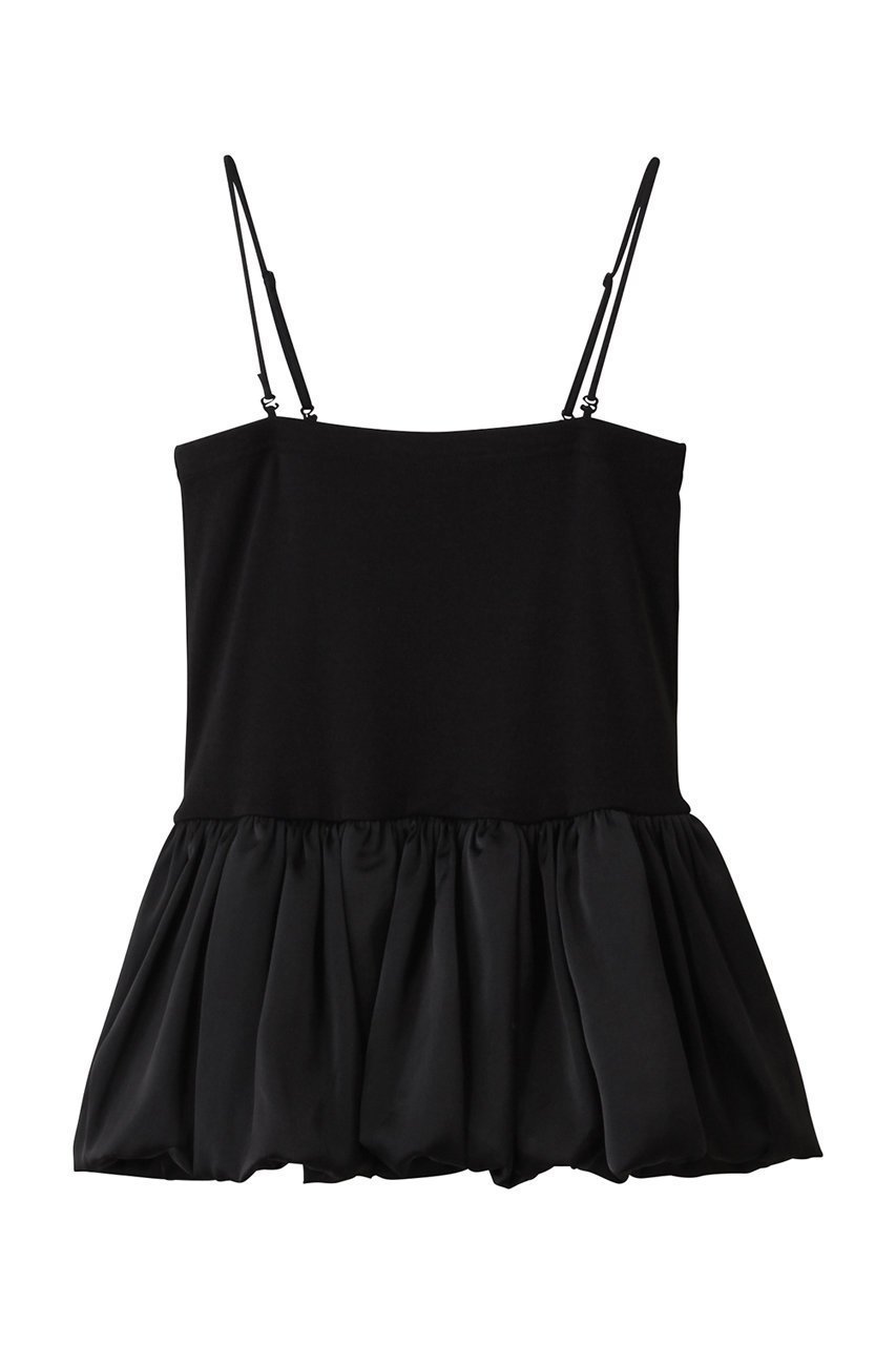 【ミディウミソリッド/MIDIUMISOLID】のbaloon tube top トップ インテリア・キッズ・メンズ・レディースファッション・服の通販 founy(ファニー) 　ファッション　Fashion　レディースファッション　Fashion for Women　トップス・カットソー　Cut & Sew Tops　キャミソール&ノースリーブ　Camisoles & Sleeveless Tops　シャツ・ブラウス・オフィスカジュアル　Elegant Blouses & Button-Ups　キャミソール　Camisole, Spaghetti Strap Top　サテン　Satin, Glossy Fabric　ノースリーブ　Sleeveless, No-Sleeve　バルーン　Balloon, Balloon Silhouette　パーティ　Party, Party Style　フレア　Flare, Flared　ベーシック　Basic, Essential　ペプラム　Peplum, Flared Hem　新作・新入荷　New Arrivals / New In　black|ID: prp329100004680155 ipo3291000000033806232