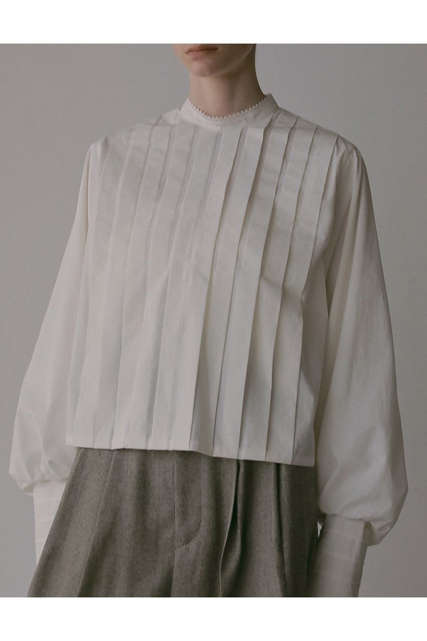 【ハー/HER.】の【9/11 12:00販売開始】コットンタックブラウス 人気、トレンドファッション・服の通販 founy(ファニー) 　ファッション　Fashion　レディースファッション　Fashion for Women　トップス・カットソー　Cut & Sew Tops　シャツ・ブラウス・オフィスカジュアル　Elegant Blouses & Button-Ups　スタンド　Stand Collar, Upright Stand　スリーブ　Sleeve, Long Sleeve / Short Sleeve　トレンド　Trend, Trending Now　ボトム　Bottoms, Lower Wear　ロング　Long, Long-Length　新作・新入荷　New Arrivals / New In　other-3|ID: prp329100004683202 ipo3291000000033821261