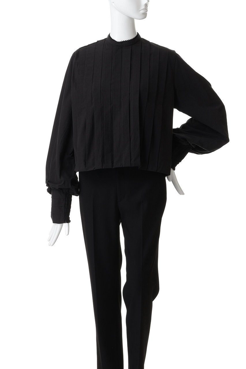 【ハー/HER.】のコットンタックブラウス 人気、トレンドファッション・服の通販 founy(ファニー) 　ファッション　Fashion　レディースファッション　Fashion for Women　トップス・カットソー　Cut & Sew Tops　シャツ・ブラウス・オフィスカジュアル　Elegant Blouses & Button-Ups　スタンド　Stand Collar, Upright Stand　スリーブ　Sleeve, Long Sleeve / Short Sleeve　トレンド　Trend, Trending Now　ボトム　Bottoms, Lower Wear　ロング　Long, Long-Length　other-2|ID: prp329100004683202 ipo3291000000035753950