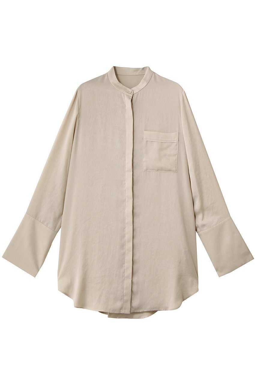 【ハー/HER.】のヴィンテージサテンブラウス インテリア・キッズ・メンズ・レディースファッション・服の通販 founy(ファニー) 　ファッション　Fashion　レディースファッション　Fashion for Women　トップス・カットソー　Cut & Sew Tops　シャツ・ブラウス・オフィスカジュアル　Elegant Blouses & Button-Ups　おすすめ　Recommended / Our Picks　サテン　Satin, Glossy Fabric　スリーブ　Sleeve, Long Sleeve / Short Sleeve　ドレープ　Drape, Draping Fabric　ベルベット　Velvet, Velvety　ロング　Long, Long-Length　ベージュ|ID: prp329100004683204 ipo3291000000035753959