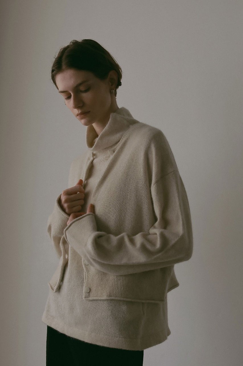 【ハー/HER.】のFOXブレンドクルーネックカーディガン 人気、トレンドファッション・服の通販 founy(ファニー) 　ファッション　Fashion　レディースファッション　Fashion for Women　トップス・カットソー　Cut & Sew Tops　ニット　Knit Tops & Sweaters　カーディガン・羽織り　Layered Style Cardigans　カーディガン　Cardigan, Knitwear　other-8|ID: prp329100004683206 ipo3291000000036101814