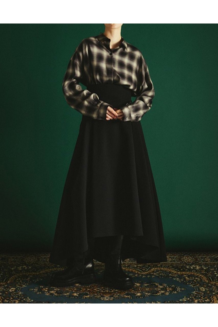 【リムアーク/RIM.ARK】のRuffle volume SK/スカート 人気、トレンドファッション・服の通販 founy(ファニー) 　ファッション　Fashion　レディースファッション　Fashion for Women　スカート　Skirts　ロングスカート　Long Skirts / Maxi & Midi Skirts　エレガント 上品　Elegant　ダブル　Double, Double-Breasted　ラグジュアリー　Luxury, Elegant　ラッフル　Ruffle, Frill　ロング　Long, Long-Length　定番　Standard, Basic Item　other-5|ID: prp329100004683213 ipo3291000000033821358