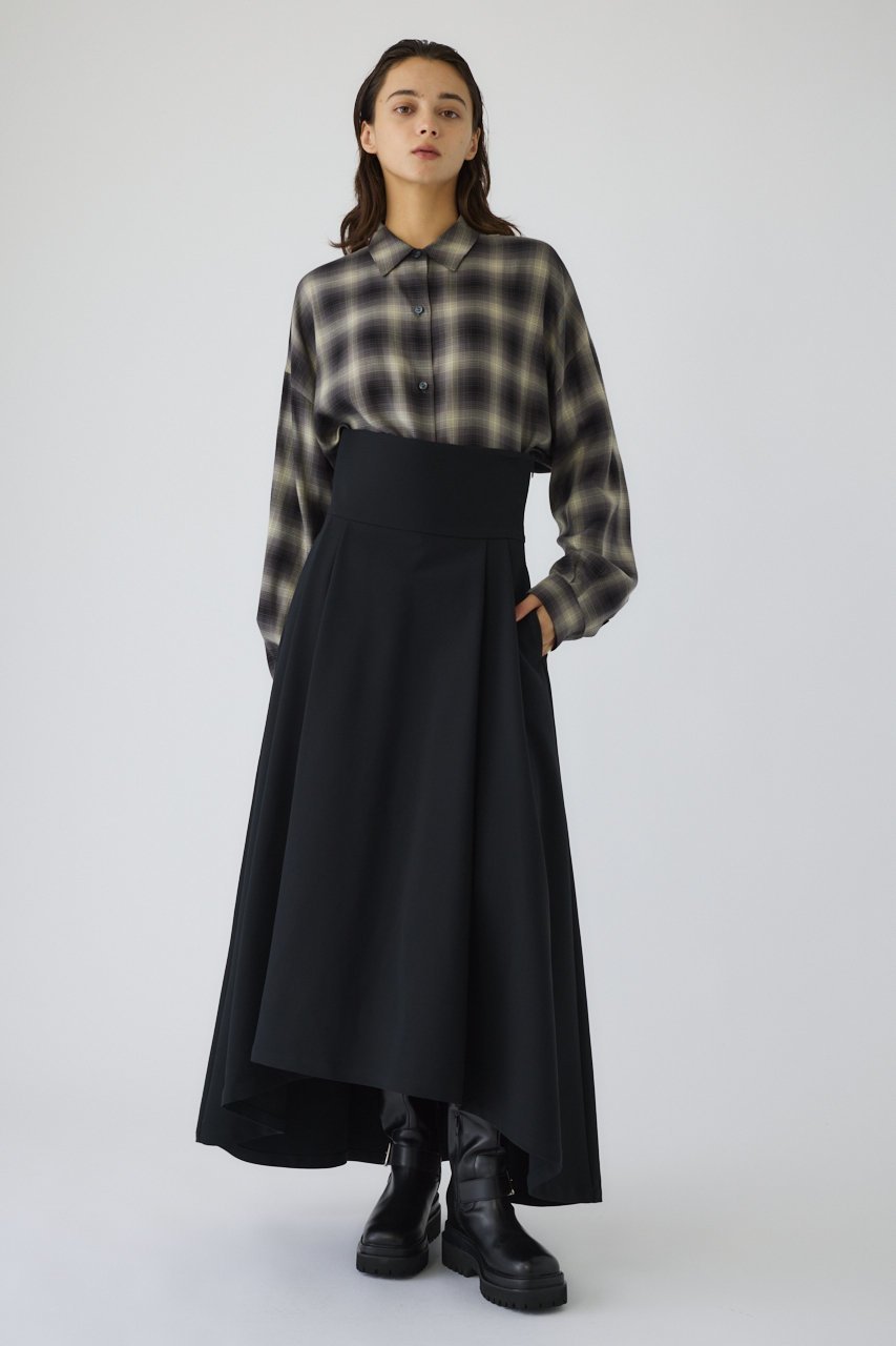 【リムアーク/RIM.ARK】のRuffle volume SK/スカート 人気、トレンドファッション・服の通販 founy(ファニー) 　ファッション　Fashion　レディースファッション　Fashion for Women　スカート　Skirts　ロングスカート　Long Skirts / Maxi & Midi Skirts　エレガント 上品　Elegant　ダブル　Double, Double-Breasted　ラグジュアリー　Luxury, Elegant　ラッフル　Ruffle, Frill　ロング　Long, Long-Length　定番　Standard, Basic Item　other-5|ID: prp329100004683213 ipo3291000000036908017