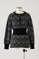 【リムアーク/RIM.ARK】のWaist switching knit tops/ニット 人気、トレンドファッション・服の通販 founy(ファニー) ファッション Fashion レディースファッション Fashion for Women トップス・カットソー Cut & Sew Tops ニット Knit Tops & Sweaters カジュアルプルオーバー・ニットトップス Pullovers & Knit Tops / Casual Pullovers ジャカード／ジャガード Jacquard, Woven Pattern フロント Front, Front Design |ID:prp329100004683216