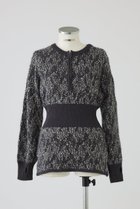 【リムアーク/RIM.ARK】のWaist switching knit tops/ニット 人気、トレンドファッション・服の通販 founy(ファニー) ファッション Fashion レディースファッション Fashion for Women トップス・カットソー Cut & Sew Tops ニット Knit Tops & Sweaters カジュアルプルオーバー・ニットトップス Pullovers & Knit Tops / Casual Pullovers ジャカード／ジャガード Jacquard, Woven Pattern フロント Front, Front Design thumbnail グレー|ID: prp329100004683216 ipo3291000000033821380